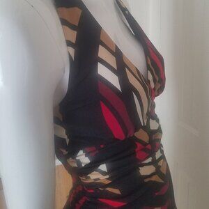 Multi-colored party dress! Lightweight, flowy & form fitting for a night out!